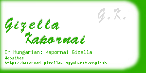 gizella kapornai business card